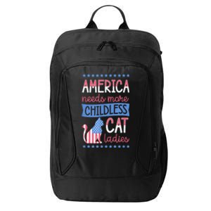 America Needs More Childless Cat Ladies Childless City Backpack