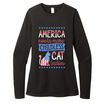 America Needs More Childless Cat Ladies Childless Womens CVC Long Sleeve Shirt