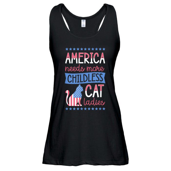 America Needs More Childless Cat Ladies Childless Ladies Essential Flowy Tank