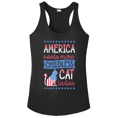 America Needs More Childless Cat Ladies Childless Ladies PosiCharge Competitor Racerback Tank