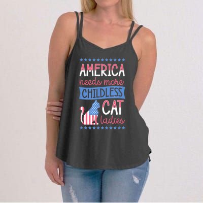 America Needs More Childless Cat Ladies Childless Women's Strappy Tank