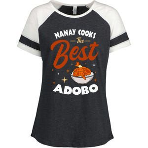 Adobo Nanay Mom Pinoy Chicken Rice Cuisine Mother's Day Enza Ladies Jersey Colorblock Tee