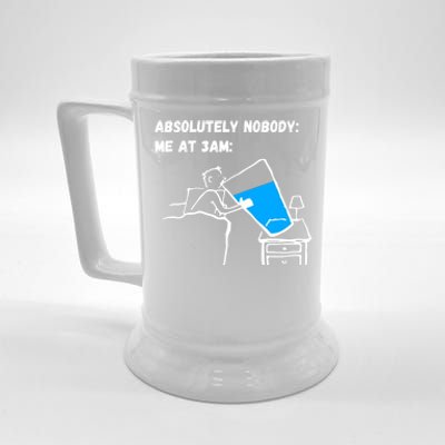 Absolutely Nobody Me At 3am Funny Meme Gift Beer Stein