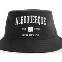 Albuquerque New Mexico Nm Vintage Athletic Sports Sustainable Bucket Hat