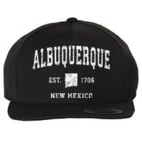 Albuquerque New Mexico Nm Vintage Athletic Sports Wool Snapback Cap