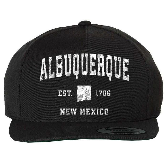 Albuquerque New Mexico Nm Vintage Athletic Sports Wool Snapback Cap