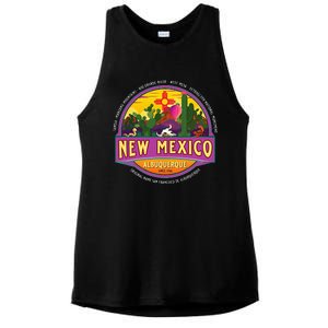 Albuquerque New Mexico Usa Balloons Desert Vacation Souvenir Ladies PosiCharge Tri-Blend Wicking Tank