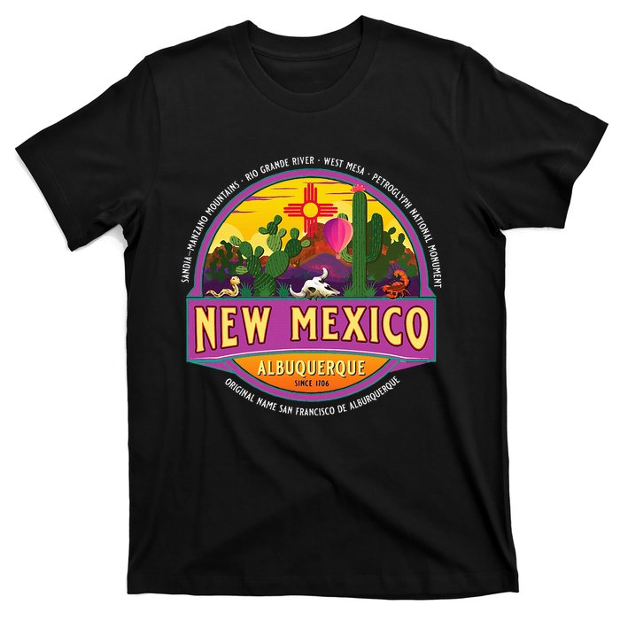 Albuquerque New Mexico Usa Balloons Desert Vacation Souvenir T-Shirt