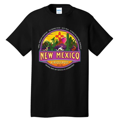 Albuquerque New Mexico Usa Balloons Desert Vacation Souvenir Tall T-Shirt