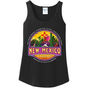 Albuquerque New Mexico Usa Balloons Desert Vacation Souvenir Ladies Essential Tank