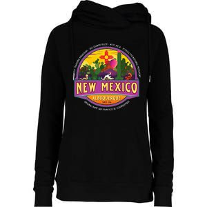 Albuquerque New Mexico Usa Balloons Desert Vacation Souvenir Womens Funnel Neck Pullover Hood