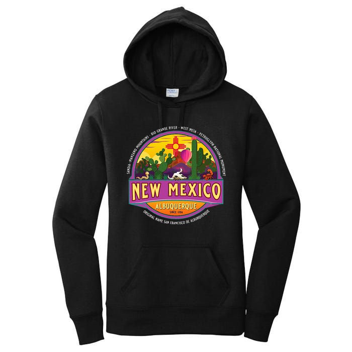 Albuquerque New Mexico Usa Balloons Desert Vacation Souvenir Women's Pullover Hoodie