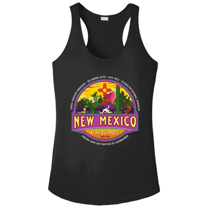 Albuquerque New Mexico Usa Balloons Desert Vacation Souvenir Ladies PosiCharge Competitor Racerback Tank