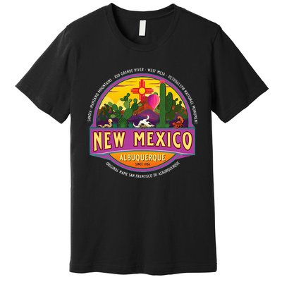 Albuquerque New Mexico Usa Balloons Desert Vacation Souvenir Premium T-Shirt