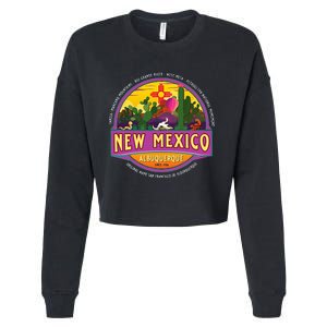 Albuquerque New Mexico Usa Balloons Desert Vacation Souvenir Cropped Pullover Crew