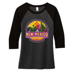 Albuquerque New Mexico Usa Balloons Desert Vacation Souvenir Women's Tri-Blend 3/4-Sleeve Raglan Shirt