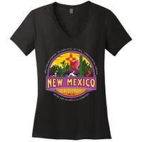 Albuquerque New Mexico Usa Balloons Desert Vacation Souvenir Women's V-Neck T-Shirt