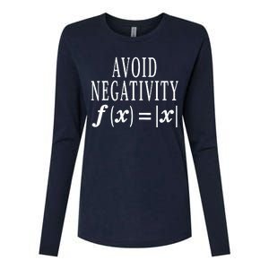 Avoid Negativity Math Equation Teacher Funny Gift Womens Cotton Relaxed Long Sleeve T-Shirt