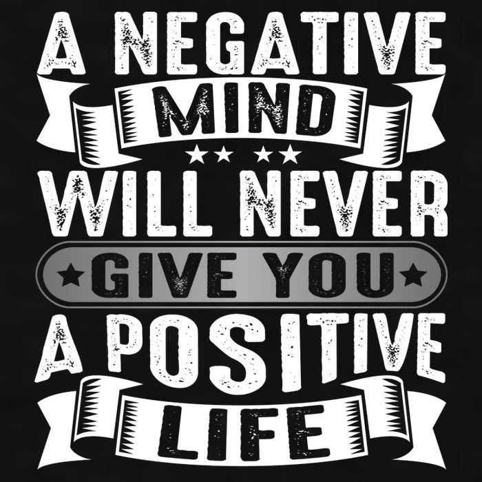 A Negative Mind Will Never Give You A Postive Life Ladies PosiCharge Tri-Blend Wicking Tank