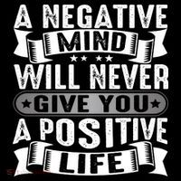 A Negative Mind Will Never Give You A Postive Life Flexfit Unipanel Trucker Cap