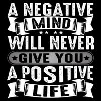 A Negative Mind Will Never Give You A Postive Life Sustainable Bucket Hat