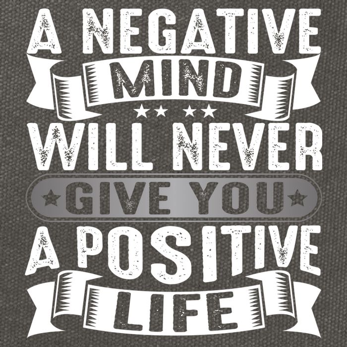 A Negative Mind Will Never Give You A Postive Life Cotton Canvas Backpack