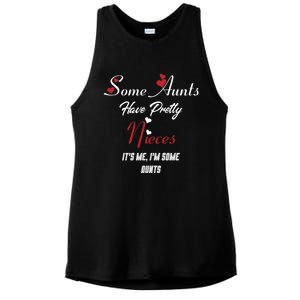 Auntie Niece Nephew Some Aunts Have Pretty Nieces Family Gift Ladies PosiCharge Tri-Blend Wicking Tank