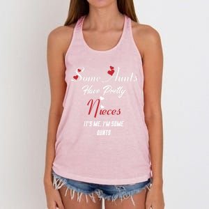 Auntie Niece Nephew Some Aunts Have Pretty Nieces Family Gift Women's Knotted Racerback Tank