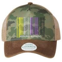 Assume Nothing Non Binary Flag Genderqueer Lgbtqia Pride Legacy Tie Dye Trucker Hat