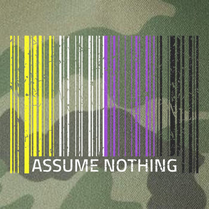 Assume Nothing Non Binary Flag Genderqueer Lgbtqia Pride Legacy Tie Dye Trucker Hat