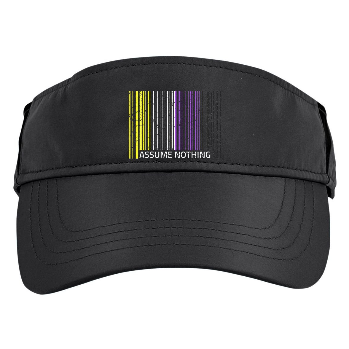 Assume Nothing Non Binary Flag Genderqueer Lgbtqia Pride Adult Drive Performance Visor