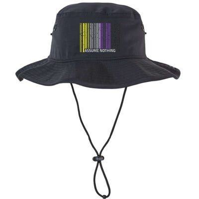 Assume Nothing Non Binary Flag Genderqueer Lgbtqia Pride Bucket Hat
