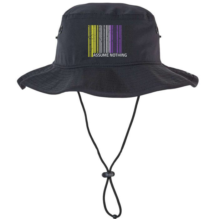 Assume Nothing Non Binary Flag Genderqueer Lgbtqia Pride Bucket Hat