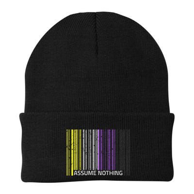 Assume Nothing Non Binary Flag Genderqueer Lgbtqia Pride Beanie