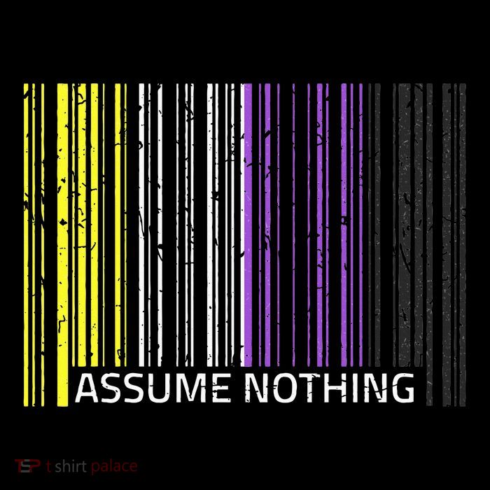 Assume Nothing Non Binary Flag Genderqueer Lgbtqia Pride Baby Bodysuit