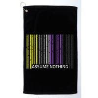 Assume Nothing Non Binary Flag Genderqueer Lgbtqia Pride Golf Towel