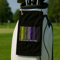 Assume Nothing Non Binary Flag Genderqueer Lgbtqia Pride Golf Towel
