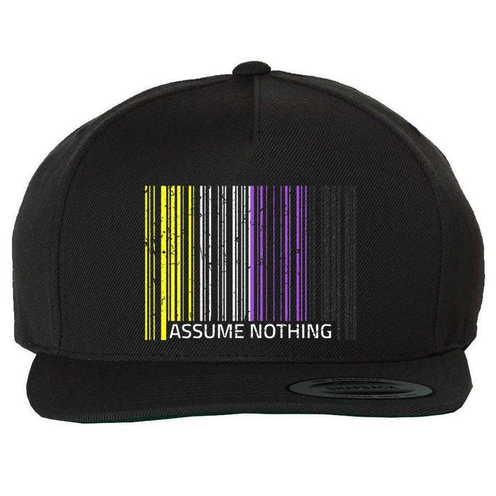 Assume Nothing Non Binary Flag Genderqueer Lgbtqia Pride Wool Snapback Cap