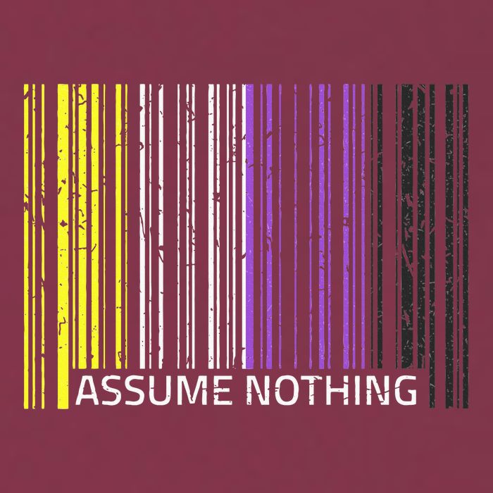 Assume Nothing Non Binary Flag Genderqueer Lgbtqia Pride 16oz Travel Tumbler