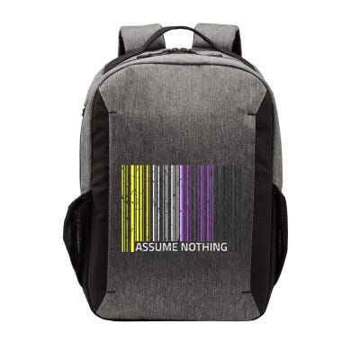 Assume Nothing Non Binary Flag Genderqueer Lgbtqia Pride Vector Backpack