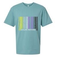 Assume Nothing Non Binary Flag Genderqueer Lgbtqia Pride Sueded Cloud Jersey T-Shirt