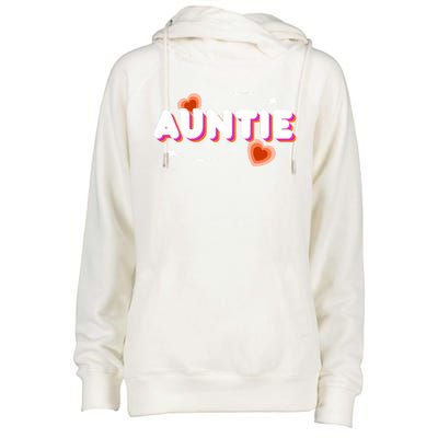 Auntie Niece Nephew Aunt Meaningful Gift Womens Funnel Neck Pullover Hood