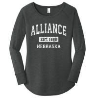 Alliance Nebraska Ne Vintage Sports Women's Perfect Tri Tunic Long Sleeve Shirt