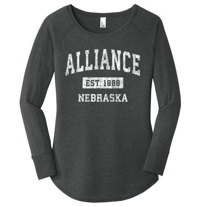 Alliance Nebraska Ne Vintage Sports Women's Perfect Tri Tunic Long Sleeve Shirt