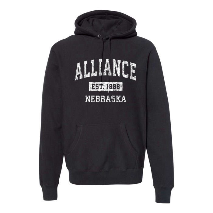 Alliance Nebraska Ne Vintage Sports Premium Hoodie