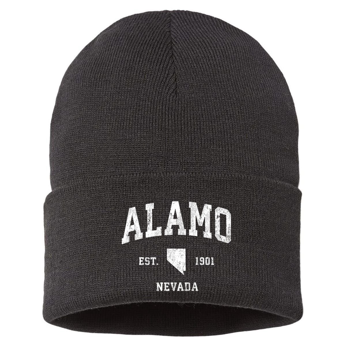 Alamo Nevada Nv Vintage Athletic Sports Sustainable Knit Beanie