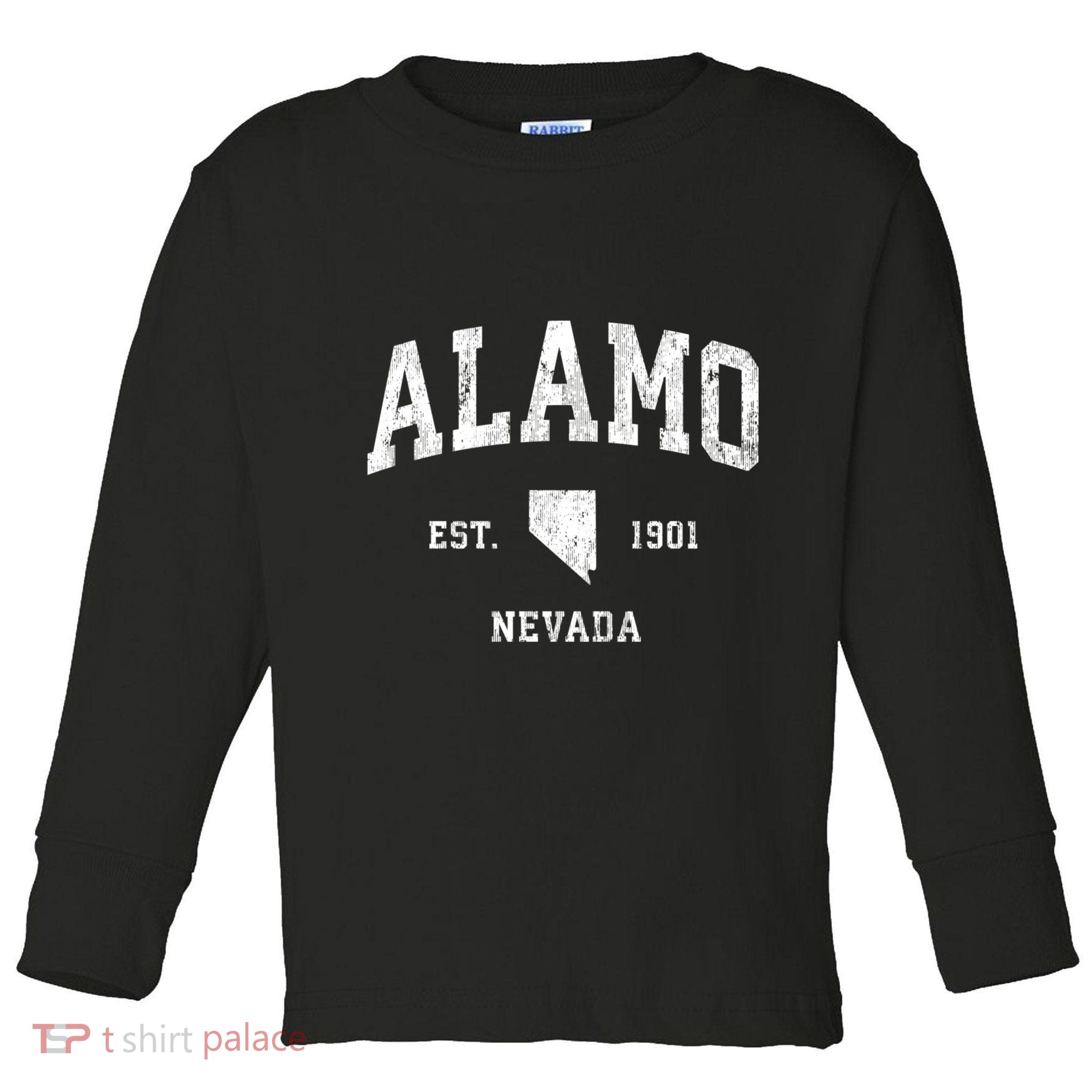 Alamo Nevada Nv Vintage Athletic Sports Toddler Long Sleeve Shirt