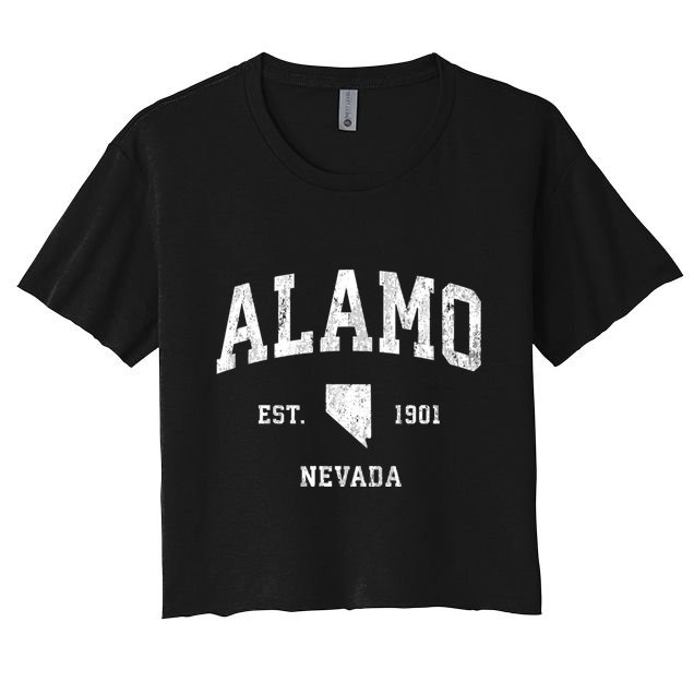 Alamo Nevada Nv Vintage Athletic Sports Crop Top