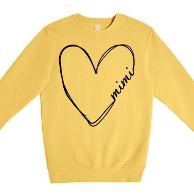 Announcement Grandparents New Mimi Heart Premium Crewneck Sweatshirt