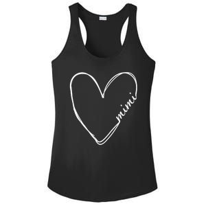 Announcement Grandparents New Mimi Heart Ladies PosiCharge Competitor Racerback Tank